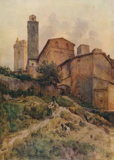 Capassi経由、サンジミニャーノ、c1900 1913 作： Walter Frederick Roofe Tyndale