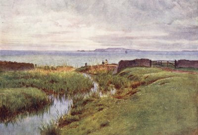 ウェセックスウェーマス湾北岸からのポートランド（カラーリトグラフ） 作： Walter Frederick Roofe Tyndale