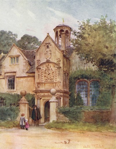 ウェセックスウィルト州コーシャムのアルムハウス（カラーリトグラフ） 作： Walter Frederick Roofe Tyndale