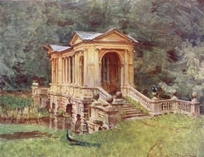 ウェセックスバース、プライヤー・パークの橋（カラーリトグラフ） 作： Walter Frederick Roofe Tyndale