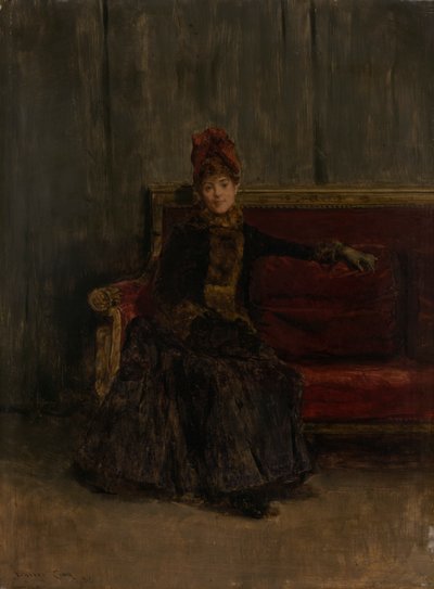 座っている女性 作： Walter Gay