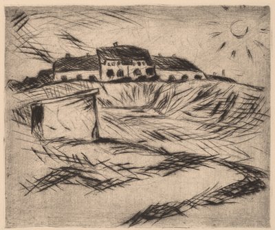 バラック Barracks 1916年 作： Walter Gramatte