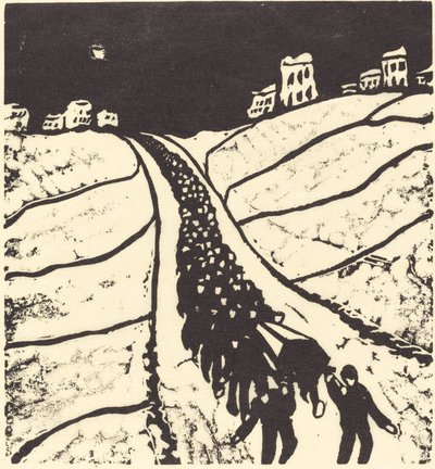 埋葬葬儀、1916年 作： Walter Gramatte
