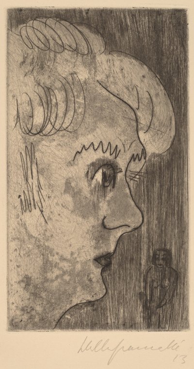 Head in Profile』1923年。 作： Walter Gramatte