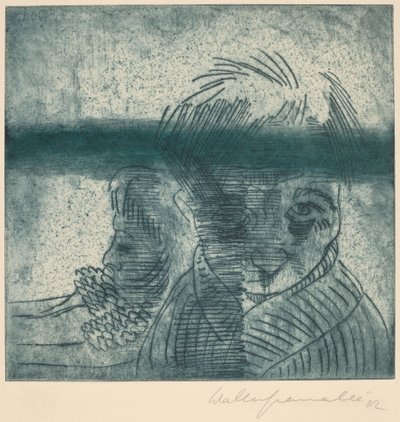 夫婦、妻との自画像 夫婦、妻との自画像 1922年 作： Walter Gramatte
