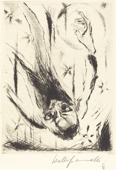 1918年、「無限への落下」。 作： Walter Gramatte