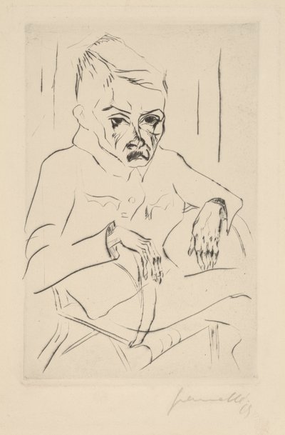 疲れた兵士I、1919年 作： Walter Gramatte