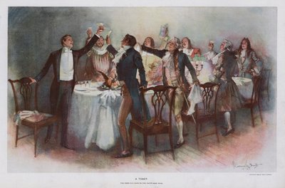 A Toast（カラーリトグラフ 作： Walter Granville Smith