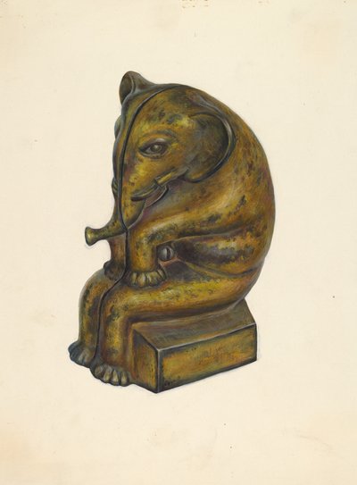 トイバンク。ゾウ、1939年頃 作： Walter Hochstrasser