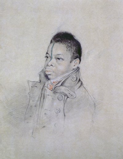 肖像研究、c。 1840（紙に鉛筆とチョーク） 作： Walter Hood Fitch