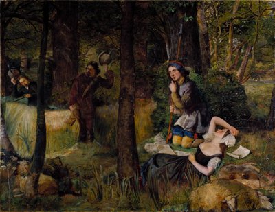 ウィリアム・シェイクスピアの「As You Like It」のシーン 作： Walter Howell Deverell