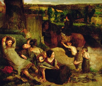 アイルランドの浮浪者、1853-54年頃 作： Walter Howell Deverell