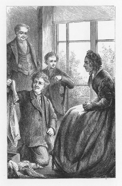 ジョージ・エリオット著『苔の上の工場』の一場面（1880年頃 作： Walter James Allen