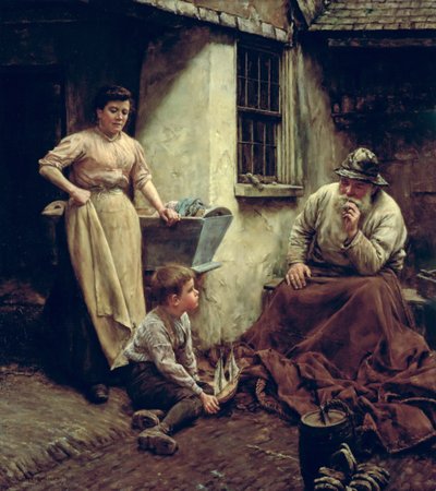 古いブロックの破片 作： Walter Langley