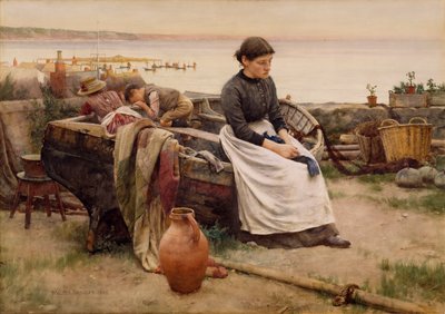「しかし、消えた手に触れて」1888 作： Walter Langley