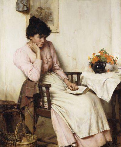 遠い考え、 作： Walter Langley