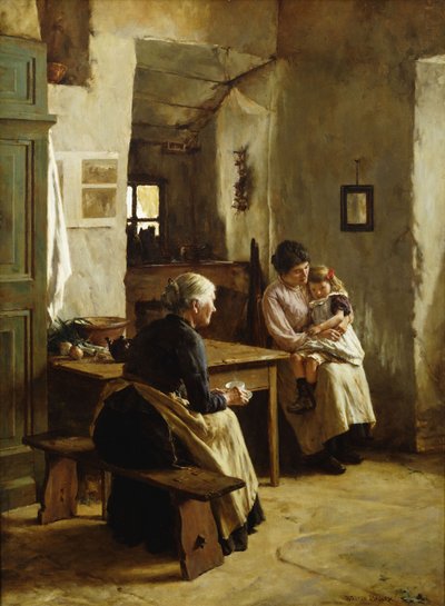 母の愛、 作： Walter Langley