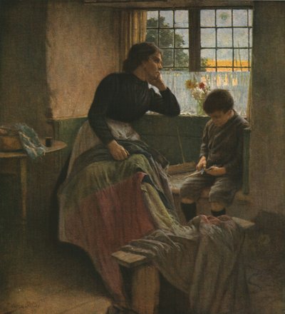 19世紀後半の死んだ日の優雅な恵み、c1930。 作： Walter Langley