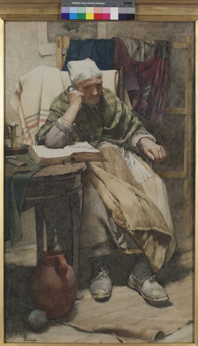 Time Moveth Not、Our Being Tis That Moves、1882（紙にトイレ） 作： Walter Langley