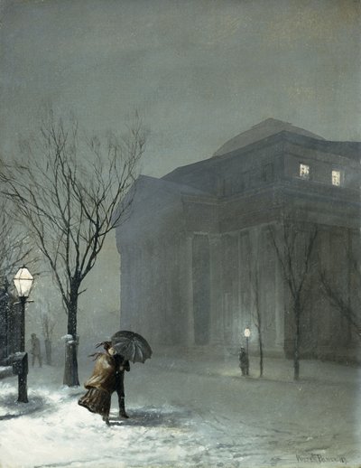 雪の中のアルバニー 作： Walter Launt Palmer