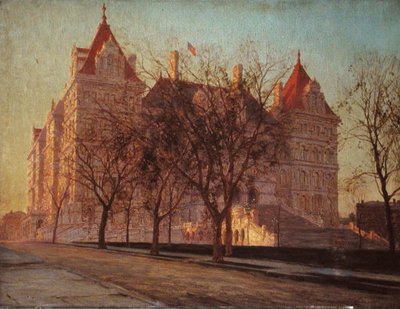 ニューヨーク州アルバニー市の州庁舎 作： Walter Launt Palmer