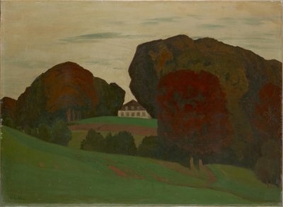 別荘のあるデンマークの公園 作： Walter Leistikow