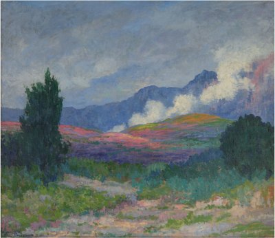 山脈の雲、1915年頃（キャンバスに油彩） 作： Walter Navazio de