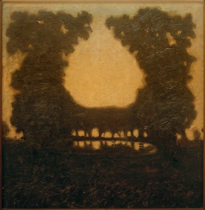 湖のある公園の風景 作： Walter Ophey