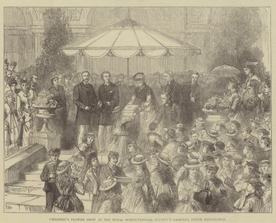 サウスケンジントンの王立園芸協会庭園での子供向けフラワーショー 作： Walter Paget
