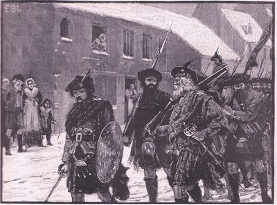 ハイランダーズAD 1716の後退 作： Walter Paget