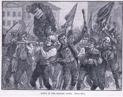 ベルファスト暴動1864 ADのシーン 作： Walter Paget