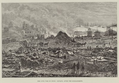 爆撃後のイキケのチリ南北戦争 作： Walter Paget