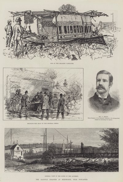 ドンカスター近くのヘクスソープでの鉄道災害 作： Walter Paget