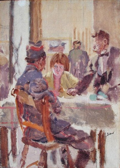 ベルギー兵（油彩・キャンバス） 作： Walter Richard Sickert