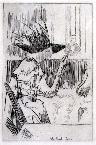 ロンドンのカフェ・ロイヤル（彫刻） 作： Walter Richard Sickert