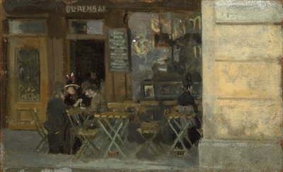 ディエップのカフェ、c。 1884-5 作： Walter Richard Sickert