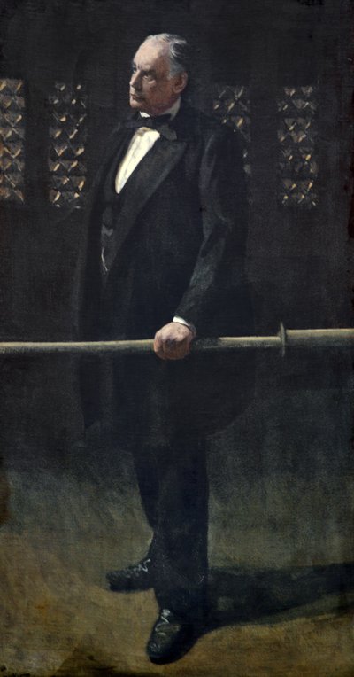 チャールズ・ブラッドロー、下院の法廷にて 1892-93年頃 油彩・カンヴァス 作： Walter Richard Sickert