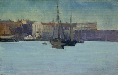ディエップハーバー（船内オイル） 作： Walter Richard Sickert