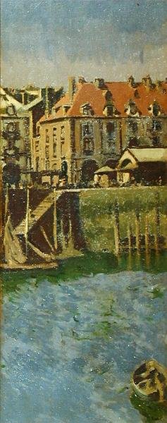 La Darse (The Inner Harbour) ディエップ 作： Walter Richard Sickert