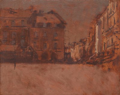 La Grande Rue、Dieppe（キャンバスに油彩） 作： Walter Richard Sickert