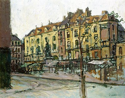 ディエップ、グランド・デュケインのある国民の広場（油彩・キャンバス） 作： Walter Richard Sickert