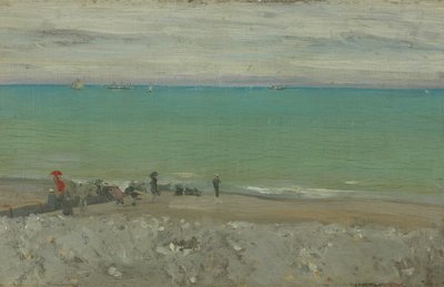 ディエップの浜辺、1885年頃（油彩、パネル） 作： Walter Richard Sickert