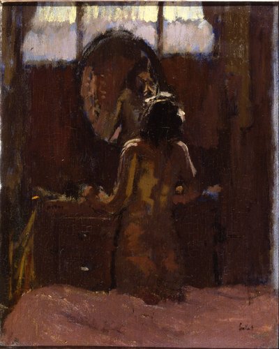 鏡の前のヌード、モーニングトン・クレセント 作： Walter Richard Sickert