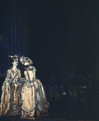 She Stoops to Conquer」のペギー・アシュクロフトとヴァレリー・テューダー 作： Walter Richard Sickert