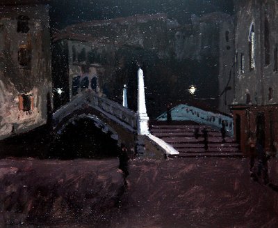 カンナレージョのポンテ・デレ・グーリ（ヴェネツィアの夜景）1896年頃（油彩・キャンバス） 作： Walter Richard Sickert