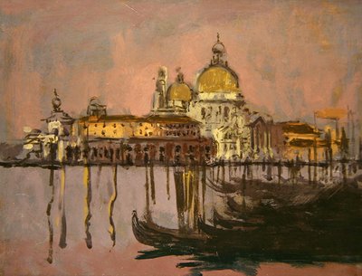 ドガーナとサンタ・マリア・デッラ・サルーテ」（油彩・パネル） 作： Walter Richard Sickert