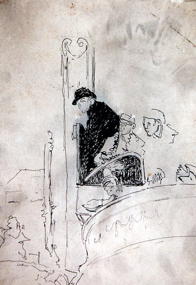 The Gallery of the Old Bedford, c.1895-1900 （ペンとインク、紙） 作： Walter Richard Sickert