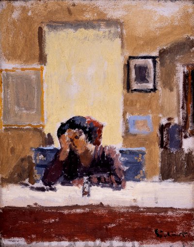 鏡（キャンバスに油彩） 作： Walter Richard Sickert