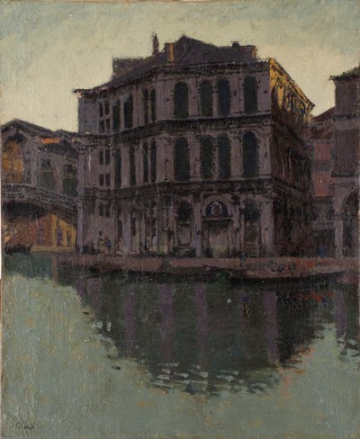 リアルト橋とカメルレンギ宮殿」1902-04年 作： Walter Richard Sickert
