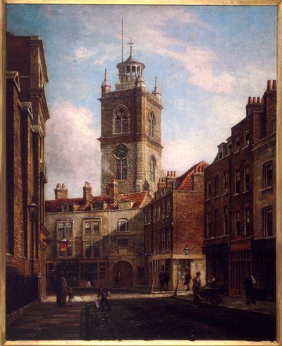 Cripplegate のない Fore Street と St Giles 作： Walter Riddle